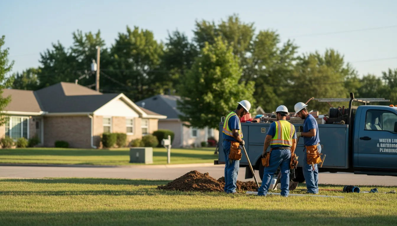 Residential water line and bathroom plumbing service in Pewaukee, WI